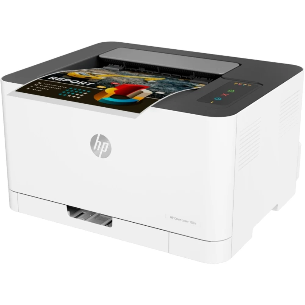 Принтер лазерный цветной HP 4ZB94A Color Laser 150a Printer (A4) 600 dpi, 18 (black)/4 (colour) ppm, 64MB/400Mhz, tray 150 pages, USB 2.0, duty cycle 20 000 pages