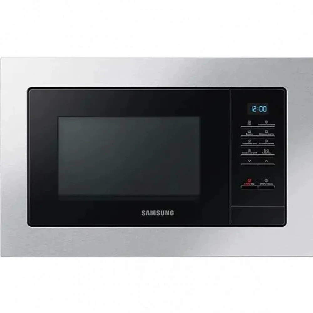 Встраиваемая микроволновая печь Samsung MS20A7013AT/BW, Gray, 850 Вт, 20 л, 4 программы, Электронное управление, Биокерамическая эмаль, Solo