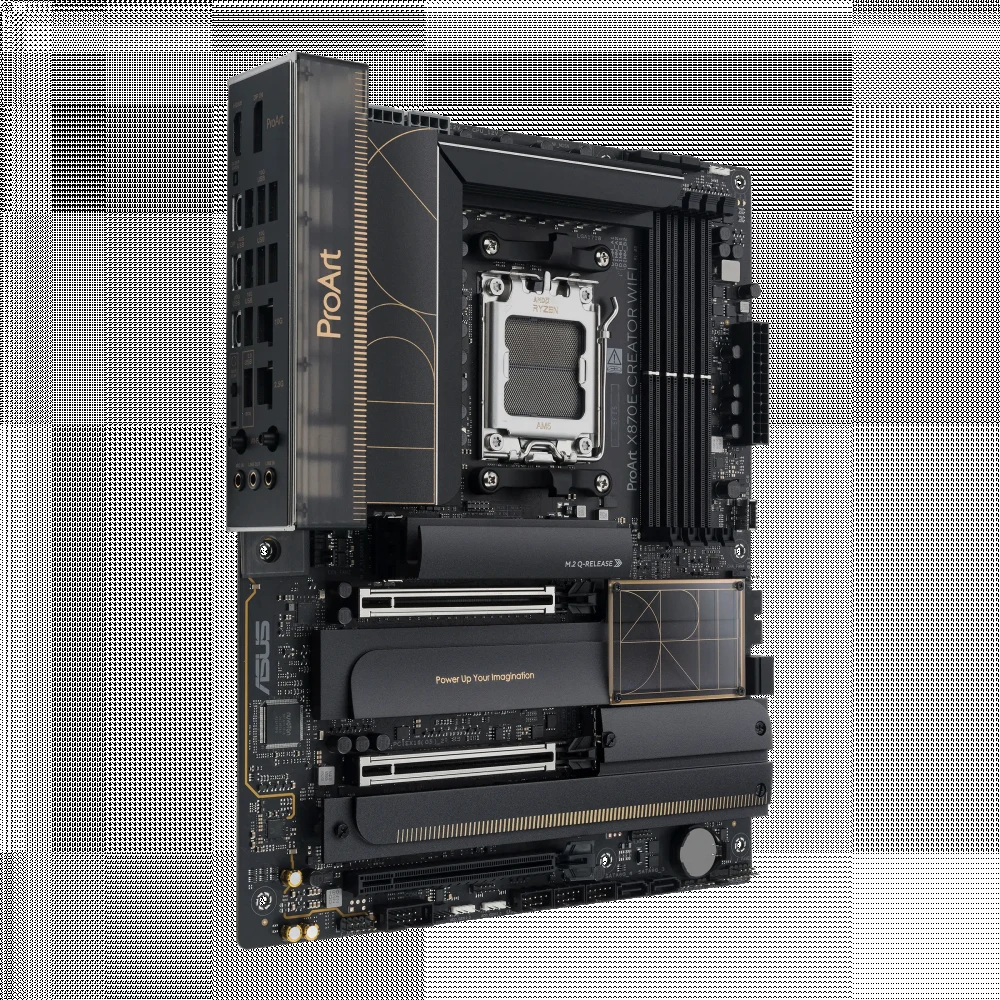 ASUS PROART X870E-CREATOR WIFI (Socket AM5, ATX, 4xDDR5(256GB), DP/HDMI, 3xPCIe 5.0x16, 4xSATA 6Gb/s, 4*M Key, 2,5xLAN, 10xLAN, WiFi 7, BT 5,4, 7xUSB 3.1, 1xUSB 2.0)