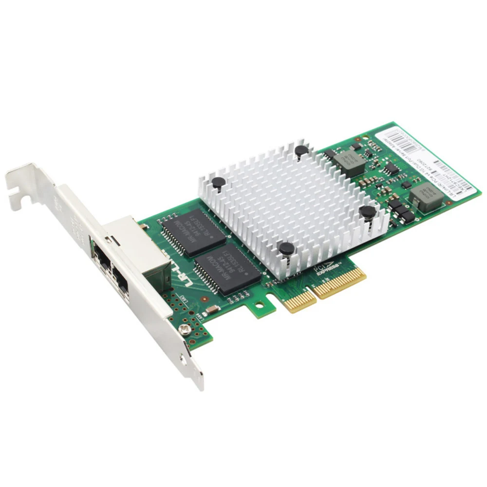 Network Interfaced Card LR-LINK LREC9712HT, Gigabit Ethernet PCIe x4 Server Card(Dual Port), Intel i350, 2 x RJ45. Analogs: Allied Telesis AT-2911t/2 , Intel: PE2G2i35 , I350T2