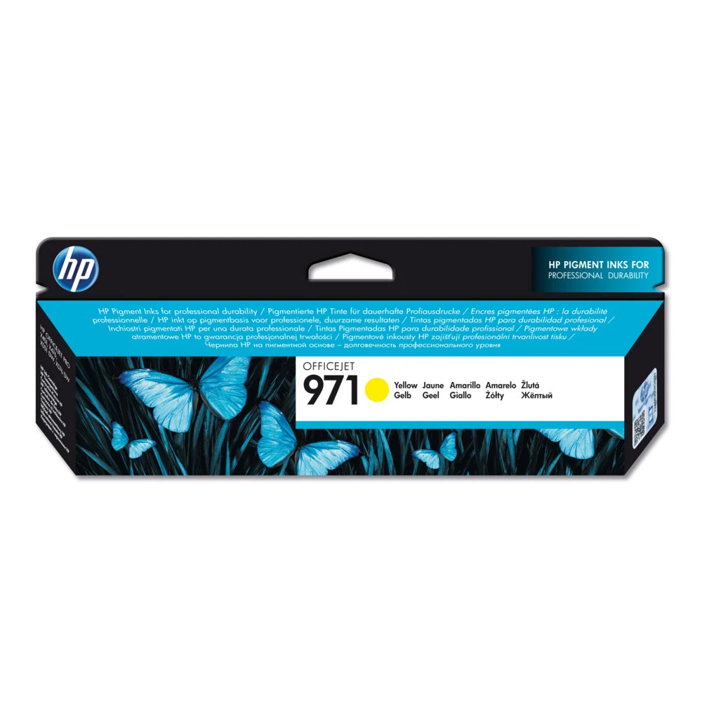 Картридж HP CN624AE для HP Officejet Pro X476dw/X576dw/X451dw/X551dw. Жёлтый. 2500 страниц. (HP 971)