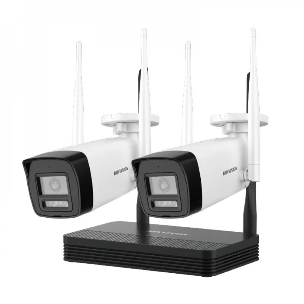 Hikvision NKS424W0H Wi-Fi комплект видеонаблюдения 4MP (2 Видеокамеры IP+ Видеорегистратор)