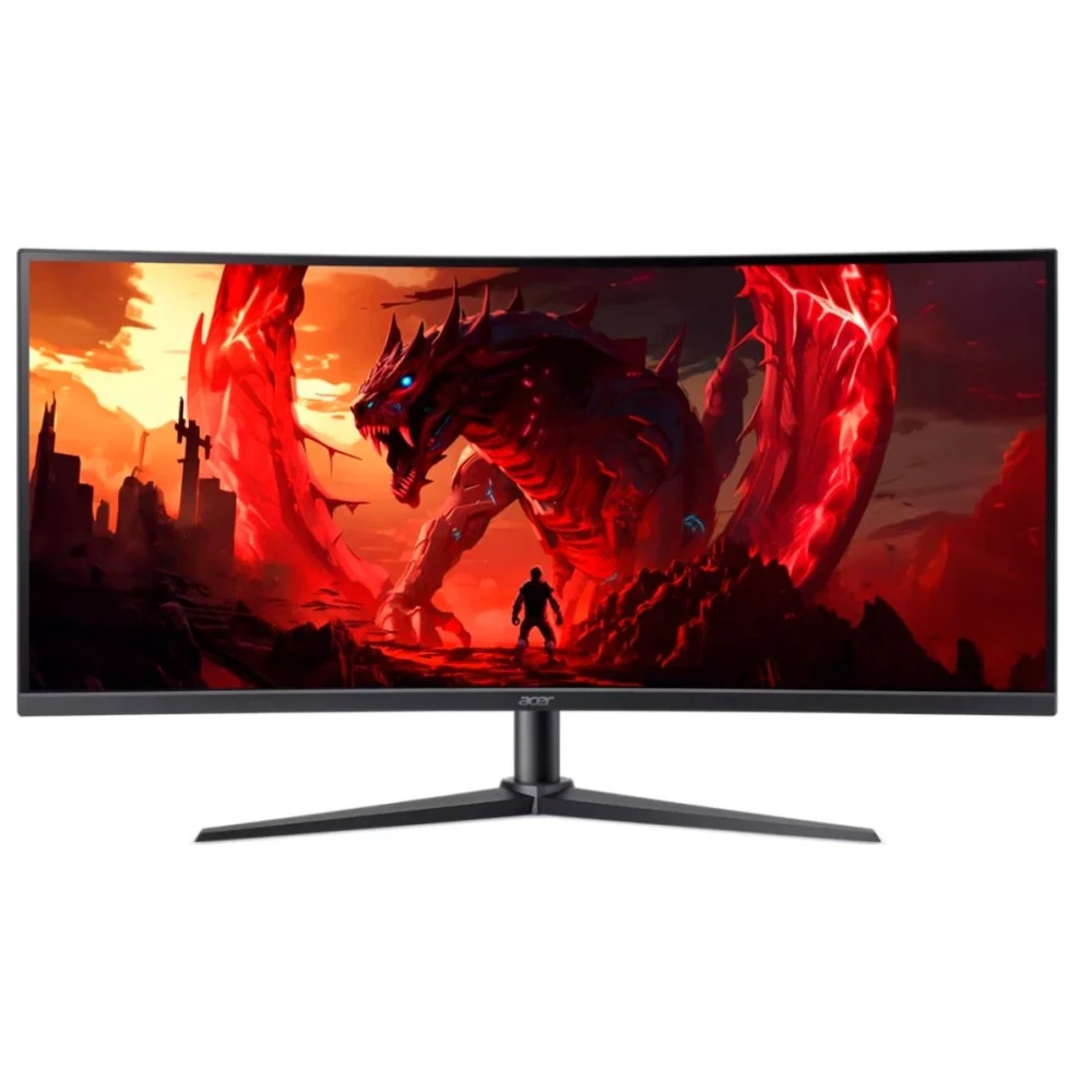 Монитор 34'' ACER Nitro XZ340CURJ0bmiiphx VA, 3440x1440, 1 / 5ms, 250cd, 120Hz, 2xHDMI(2.1) + 1xDP(1.4) + SPK + Audio out, Speakers 2Wx2, sync: FreeSync Premium, hdr: HDR 10, hadj 100, Vesa:100x100