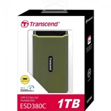 Transcend External SSD ESD380C, 1000GB, Type-C, USB 3.2 Gen2, R/W 2000/2000MB/s, 97x54x13mm, два кабеля в комплекте Transcend ESD380C — это портативный твердотельный накопитель, исполненный в прочно
