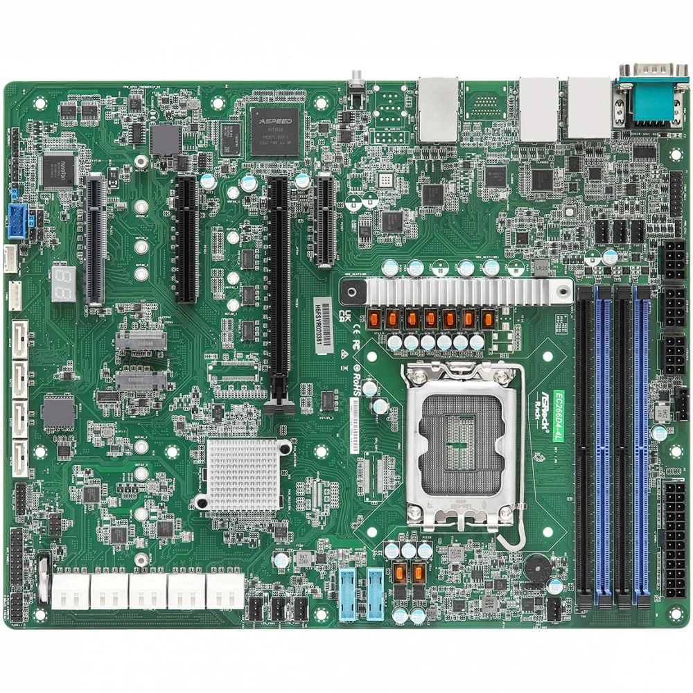 Материнская плата/ ASRock EC266D4-4L (color box), ATX, 1x (LGA 1700), Intel® Xeon® 6300-series, Xeon® E-2400 series, Pentium® Gold G7400/G7400T, 4x DIMM slots (2DPC), DDR5 ECC UDIMM, 1x PCIe5.0 x16,