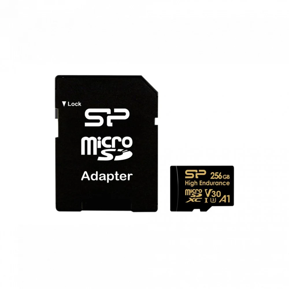 Флеш карта microSDXC 256GB Silicon Power SP256GBSTXDV3V1HSP High Endurance + adapter