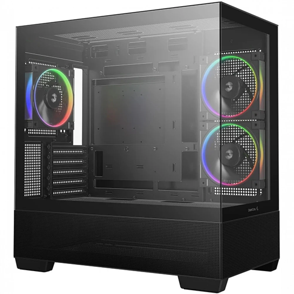 Компьютерный корпус, Deepcool, CG380 3F R-CG380-BKAGM3-G, Micro ATX/Mini-ITX, USB Type-C/3.0*2, Audio+Mic, 3*120mm ARGB, Высота процессорного кулера до 176мм, Длина VGA до 410мм, 2*3.5"/2+1*2.5", Сл