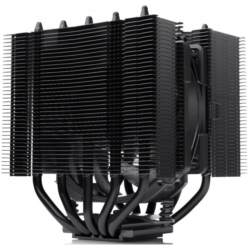 Кулер для процессора/ CPU Cooler Noctua NH-D12L chromax.black (148W, 4-pin PWM, 145mm, Al/Cu, 5x6mm, 1x120mm, 60.1CFM, 22.6dBA, 2000RPM, S: 1851/1700/1200/115X, AM5/AM4, Black)