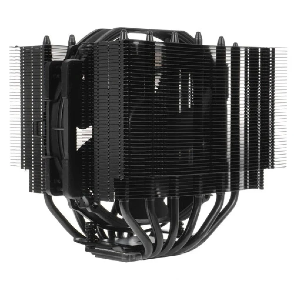 Кулер для процессора/ CPU Cooler Noctua NH-D15 chromax.black (183W, 4-pin PWM, 165mm, Al/Cu, 6x6mm, 2x140mm, 82.43CFM, 24.6dBA, 1500RPM, S: 1851/1700/1200/115X, AM5/AM4, Black)