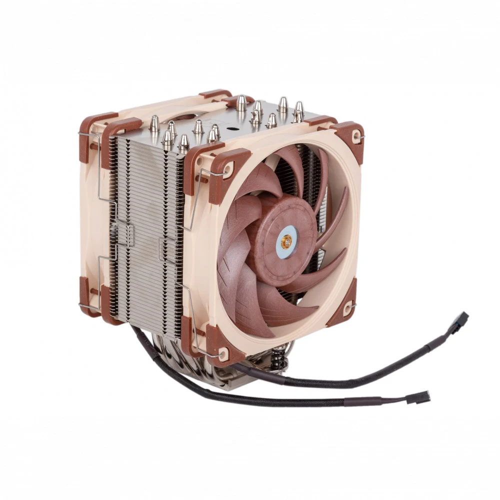 Кулер для процессора/ CPU Cooler Noctua NH-U12A (169W, 4-pin PWM, 158mm, Al/Cu, 7x6mm, 2x120x120x25mm, 60CFM, 22.6dBA, 2000RPM, S: 1851/1700/1200/115X, AM5/AM4, Beige/Brown)