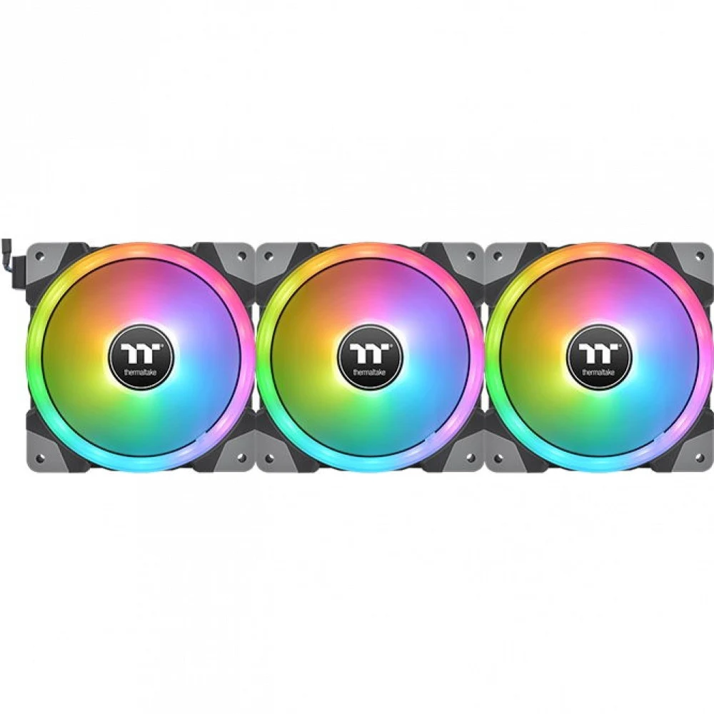 Кулер для компьютерного корпуса, Thermaltake, SWAFAN EX12 RGB PC Cooling Fan, CL-F143-PL12SW-A, Вентилятор 120мм, 500-2000 об.мин, USB 2.0 (9 Pin), 57.11CFM, 32.5 dBA, Подсветка, Габариты 120х120х25
