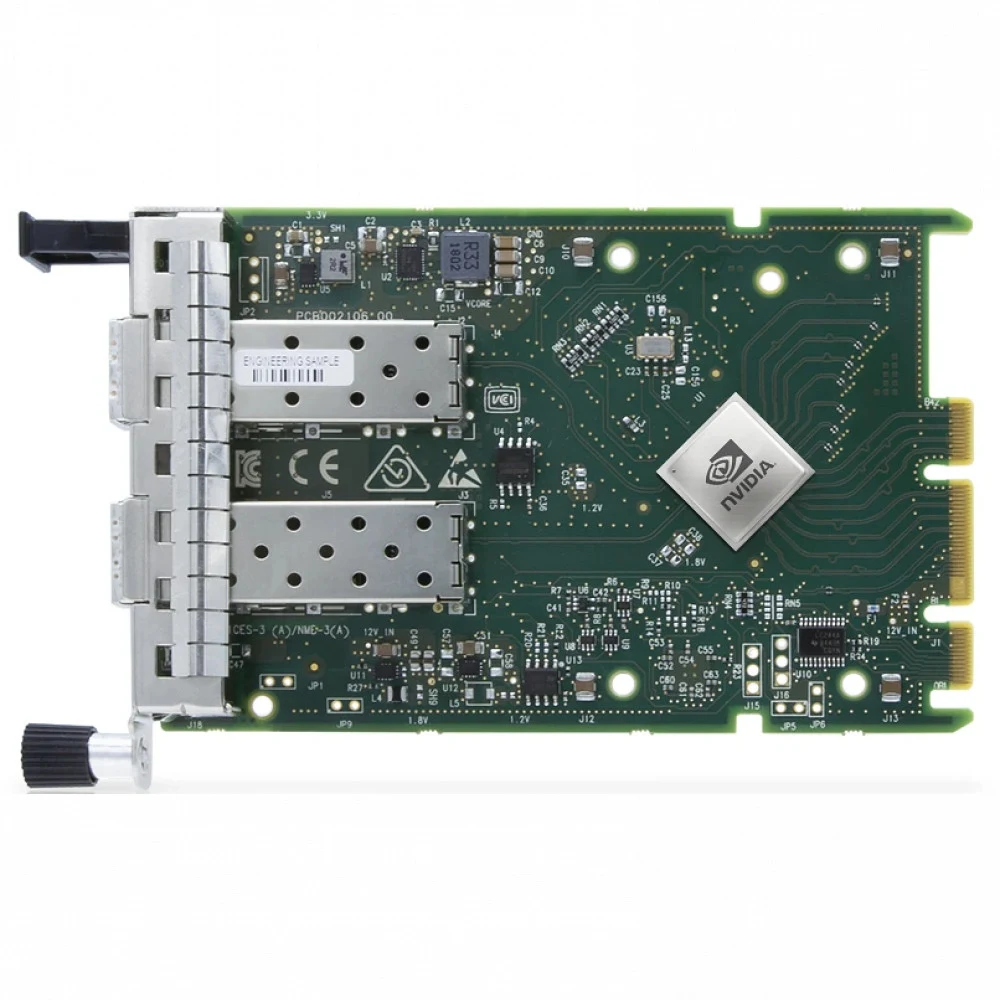 Сетевая карта/ ConnectX®-6 Lx EN adapter card, 25GbE OCP3.0, with Host Management, Dual-port SFP28, PCIe 4.0 x8, No Crypto, Thumbscrew (Pull Tab) Bracket