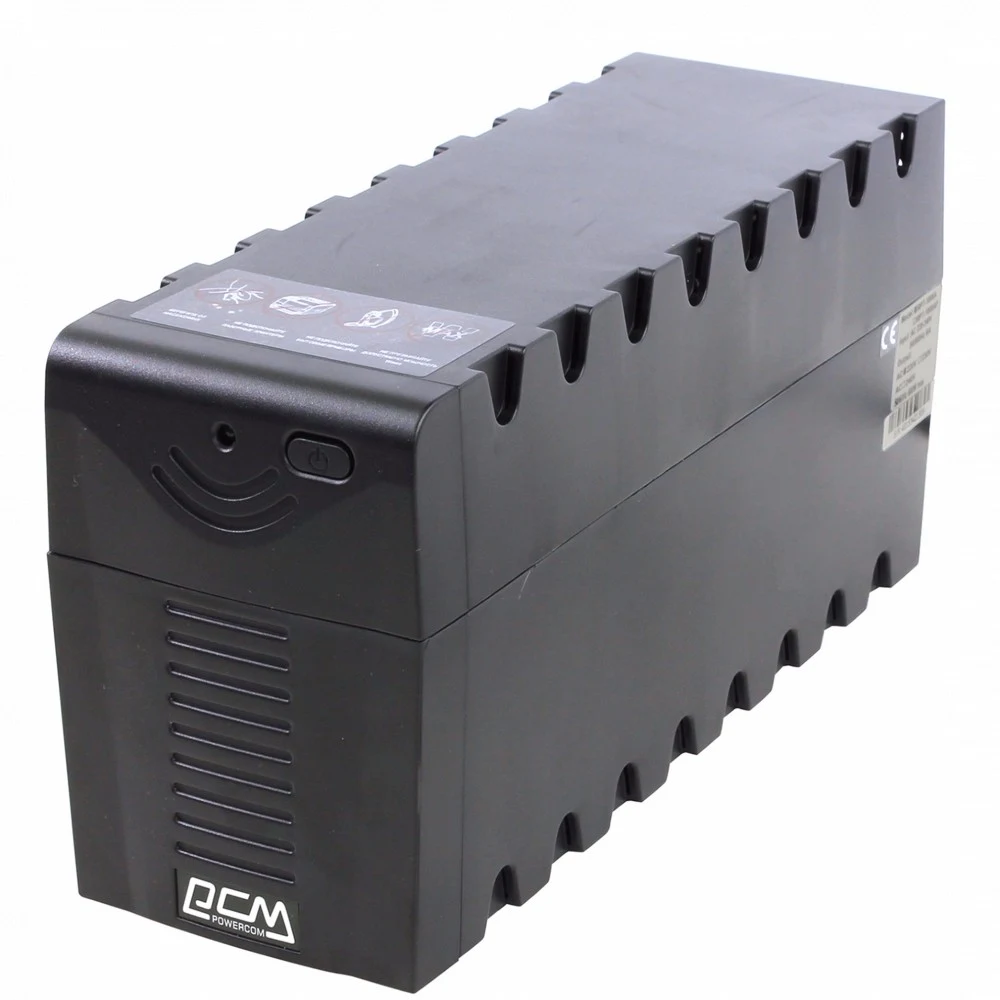 ИБП Powercom RPT-800A, линейно-интерактивный, 800 ВA, 480 Вт, 3 розетки IEC320 C13 с резервным питанием, ШхГхВ 100х278х140мм, 4.4 кг/ UPS Powercom RPT-800A, Line Interactive, 800VA, 480W, 3 IEC320 C