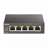 Коммутатор, D-Link, DGS-1005P/B3A, Настольный, неуправляемый, 5 портов 10/100/1000M RJ45, (4 порта PoE 802.3af/at, PoEбюджет 60 Вт)