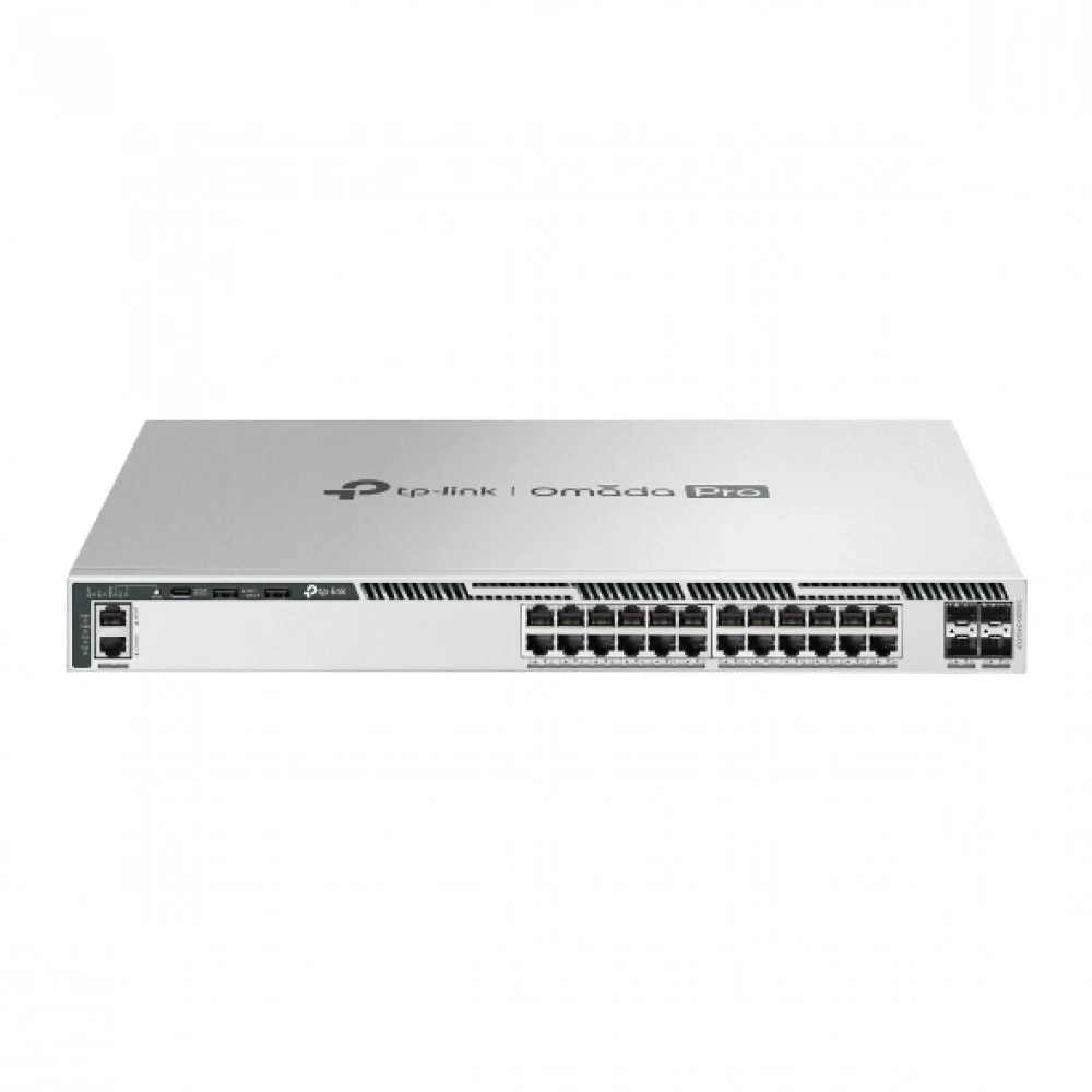 Omada Pro 24‑портовый GbE управляемый стекируемый коммутатор L3 с 4 SFP+ слотами S6500-24G4XF