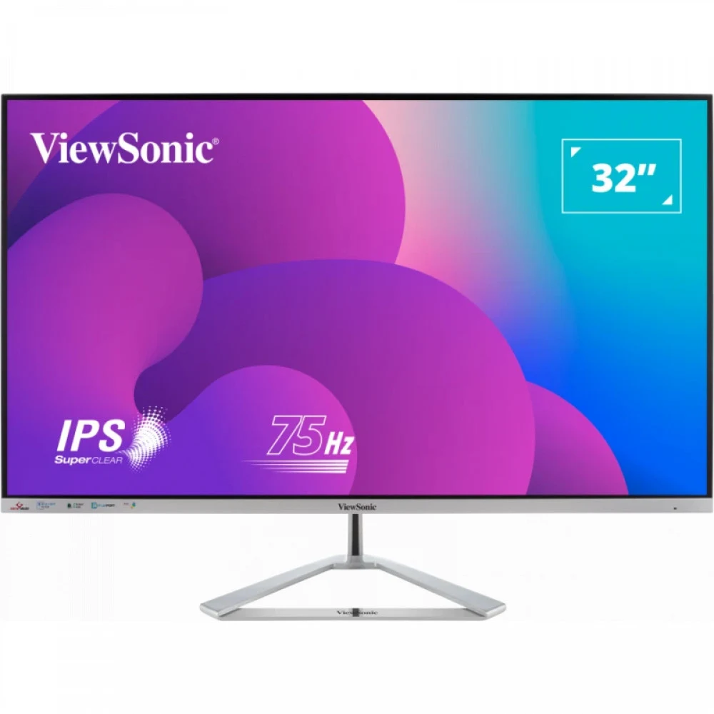 Монитор ViewSonic 31.5" VX3276-MHD-3 серебристый IPS LED 16:9 HDMI M/M матовая 250cd 178гр/178гр 1920x1080 75Hz VGA DP FHD 6.2кг