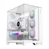 Компьютерный корпус, Gamemax, Infinity Pro WH, 14100903091, Mid Tower, ATX/m-ATX/ITX, USB 3.0*1/ Type-C*1/ HD Audio, 5*120мм ARGB вентиляторы, Высота процессорного кулера 160мм, Длина VGA 400мм, Кол