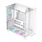 Компьютерный корпус, Gamemax, Infinity Pro WH, 14100903091, Mid Tower, ATX/m-ATX/ITX, USB 3.0*1/ Type-C*1/ HD Audio, 5*120мм ARGB вентиляторы, Высота процессорного кулера 160мм, Длина VGA 400мм, Кол