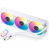Кулер с водяным охлаждением, Jonsbo, TG-360 White, Intel LGA1700/1200/115X/2011. AMD AM4/AM5, Скорость вентилятора - 900-1800 об/мин, Расход воздуха - 29.22-66.19 CFM, Уровень шума - 22,9–35,4дБ, Ра