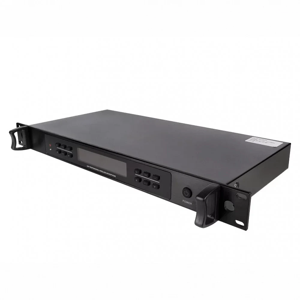Микрофонная радиосистема [AX-7000T] Axelvox [DWS7000HT (TD Bundle)] UHF 710-726 MHz, True Diversity, 2 x 32 канала, LCD дисплей, 2х ИК порт, 2 ручных микрофона, 2 силиконовых кольца.