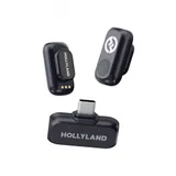 Петличный микрофон, Hollyland, Lark A1 Duo, 48 кГц/24 бит Hi-Fi звук, 3-уровневое интеллектуальное шумоподавление, Универсальная совместимость, Регулировка эквалайзера и реверберации, Автоматическая