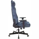 Кресло игровое Knight N1 Fabric синий Light-27 с подголов. крестов. металл