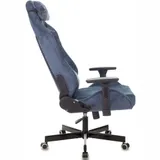 Кресло игровое Knight N1 Fabric синий Light-27 с подголов. крестов. металл