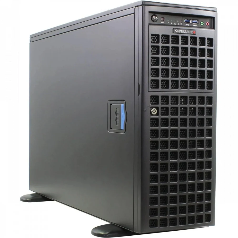 Сервер Full Tower SuperWorkstation CSE-747BTQ-R2K04B/X11DPG-QT/2x Intel Xeon Gold 6230R 26 core 2.1Ghz/2x 32GB DDR4 RDIMM/2x 480GB SSD SATA 2.5"/2x 10Gbe Rj45/2x 20000W