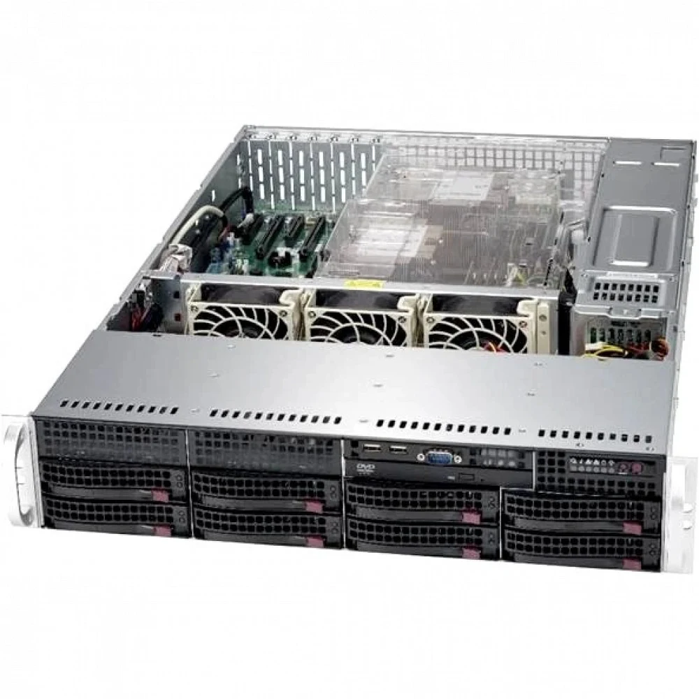 Сервер 2U Rack Supermicro CSE-825TQC-R1K23LPB/X11DPI-N/2x Intel Xeon Gold 6254 18 core 3.1Ghz/2x 32GB DDR4 RDIMM/2x 1GBE LAN Rj45//1x IPMI/LSI-9361-8i RAID 0 1 5 6 10 50 60/8x 3,5" SATA drive bays/2
