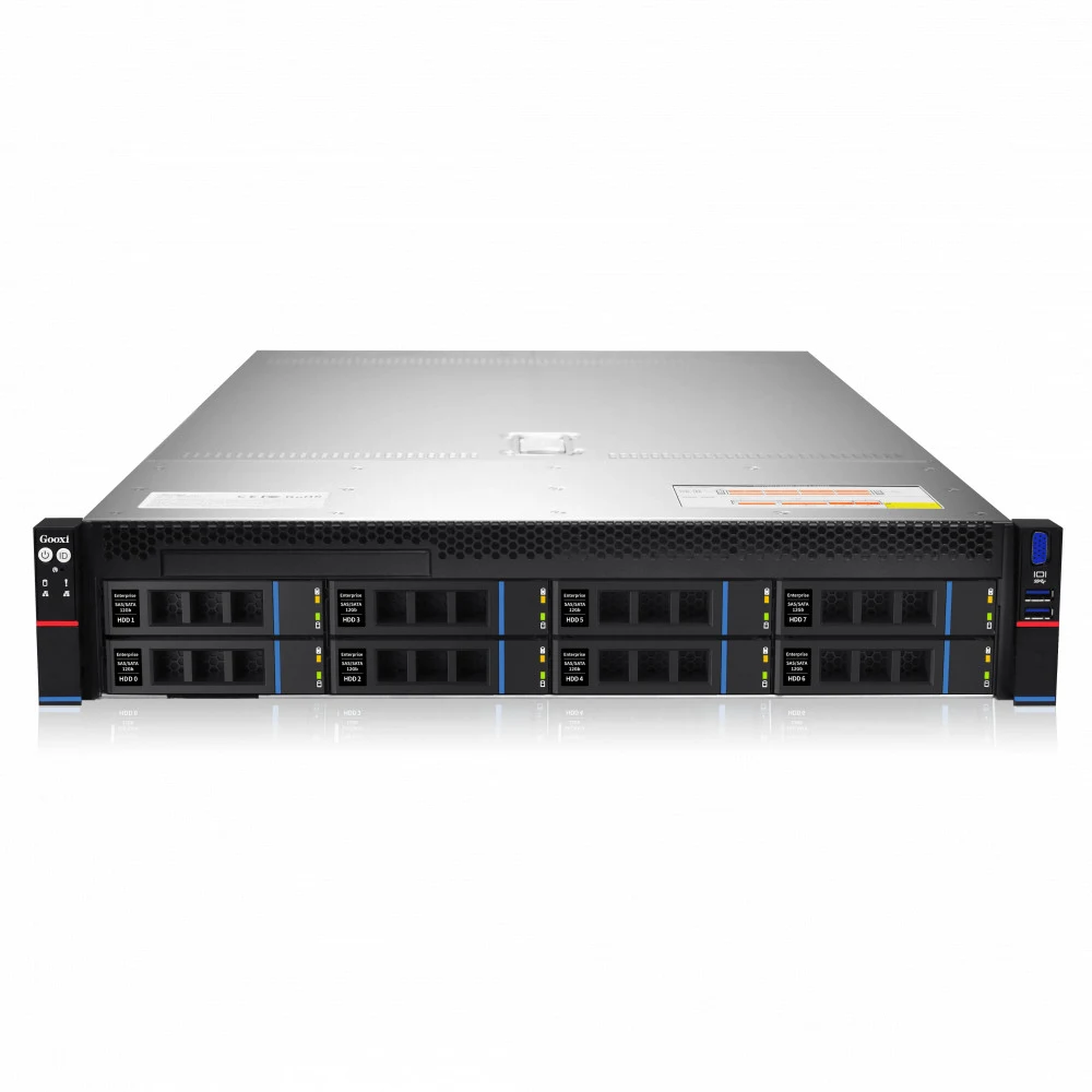 Серверная платформа 2U Gooxi SL201-D08R-NV-G3 ✔2x Socket LGA4189 ✔32x LRDIMM DDR4 ✔8 корзин для 3,5/ 2.5" HDD/SSD ✔2x 1 Гбит/с