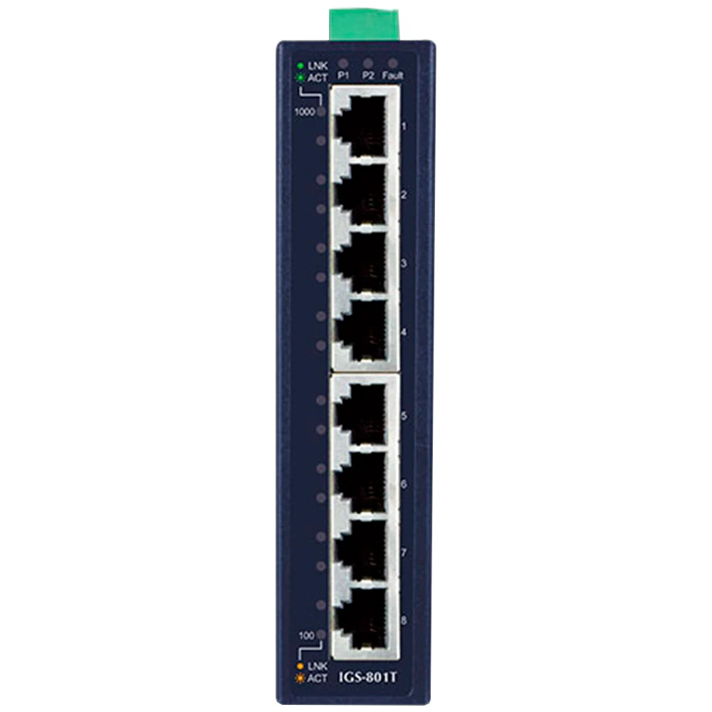коммутатор/ PLANET IP30 Slim type 8-Port Industrial Gigabit Ethernet Switch (-40 to 75 degree C)