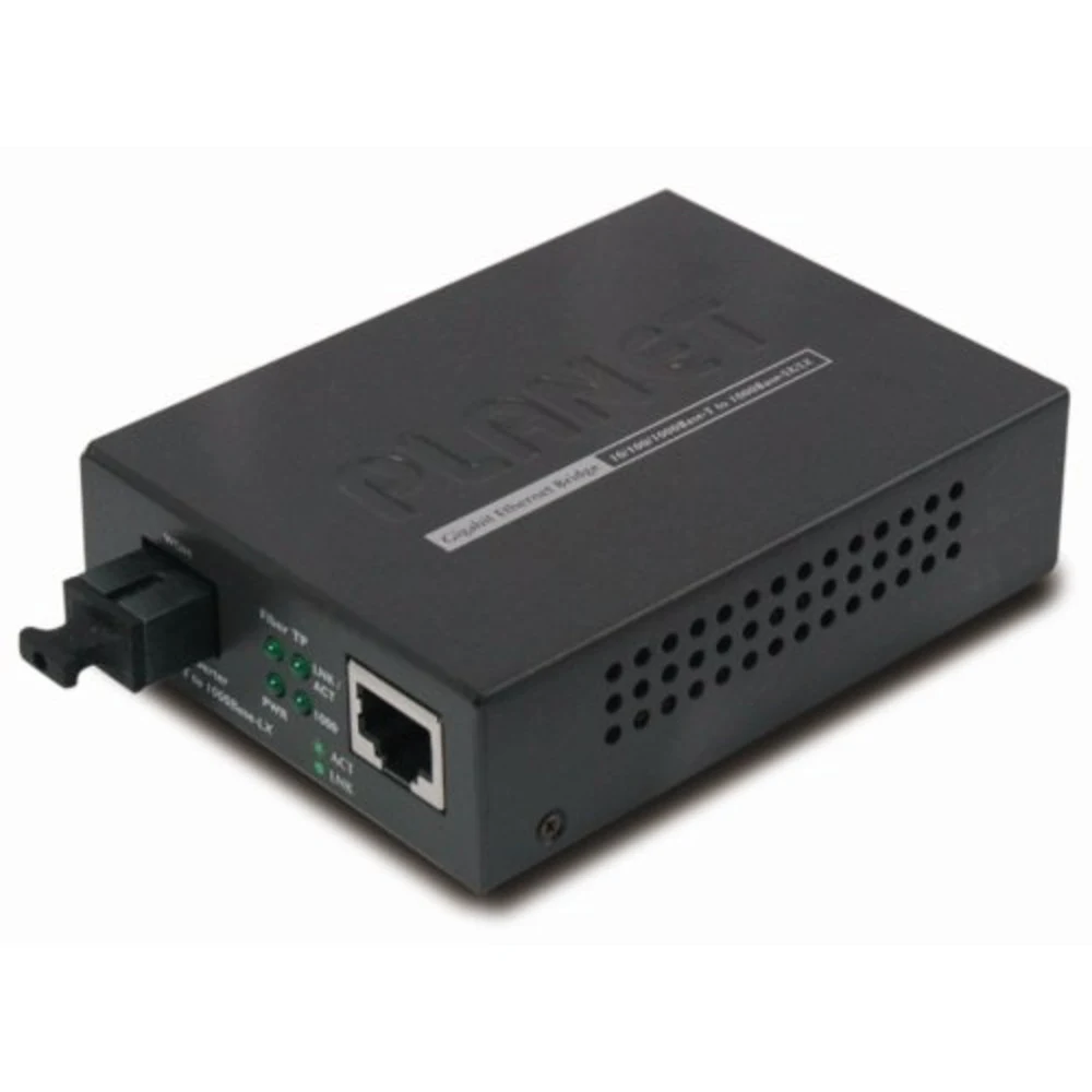 медиа конвертер/ PLANET 10/100/1000Base-T to WDM Bi-directional Fiber Converter - 1310nm - 15KM