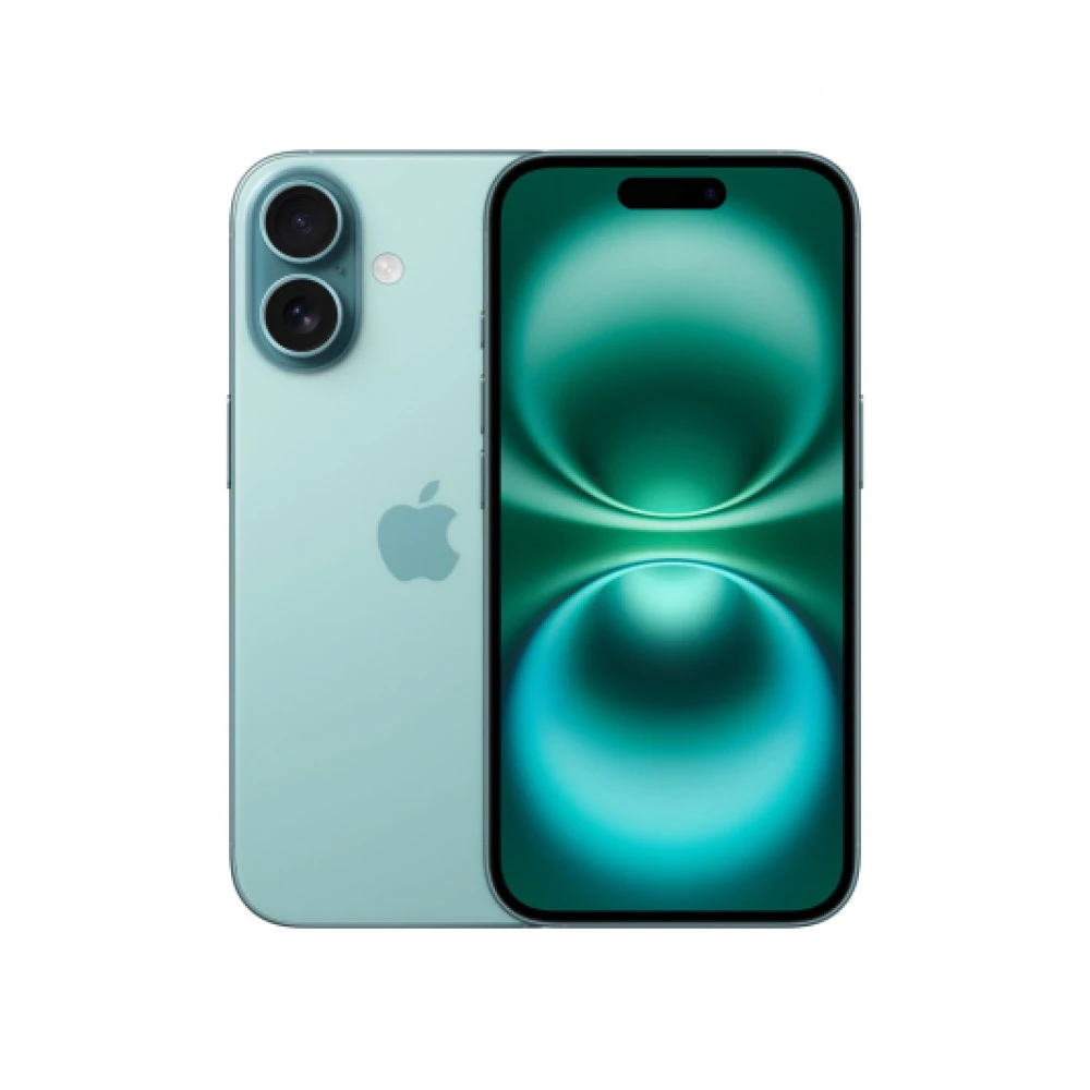 Смартфон Apple iPhone 16, A18 8/128GB, 6.1"OLED, 2556x1179, BT5.3, NFC, SIM+eSIM, Teal