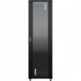 Шкаф коммутационный NTSS Премиум (NTSS-R42U6060GS-BL) напольный 42U 600x600мм пер.дв.стекл металл 900кг черный 510мм 86кг 1987мм IP20 сталь
