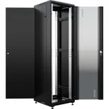 Шкаф коммутационный NTSS Премиум (NTSS-R42U6060GS-BL) напольный 42U 600x600мм пер.дв.стекл металл 900кг черный 510мм 86кг 1987мм IP20 сталь