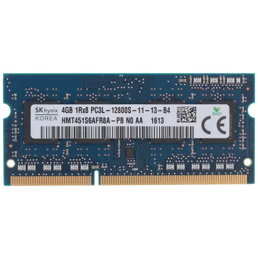 Оперативная память Hynix 1x4GB 1RX8 PC3L-12800S DDR3-1600MHZ SODIMM [HMT451S6AFR8A-PB], HMT451S6AFR8A-PB
