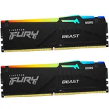Модуль памяти Kingston 16GBDDR5 6000 DIMM FURY Beast RGB EXPO Gaming Memory KF560C36BBEAK2-16 Non-ECC, CL36 , 1.35V, (Kit of 2) 1RX16 36-38-38 288-pin 16Gbit, RTL