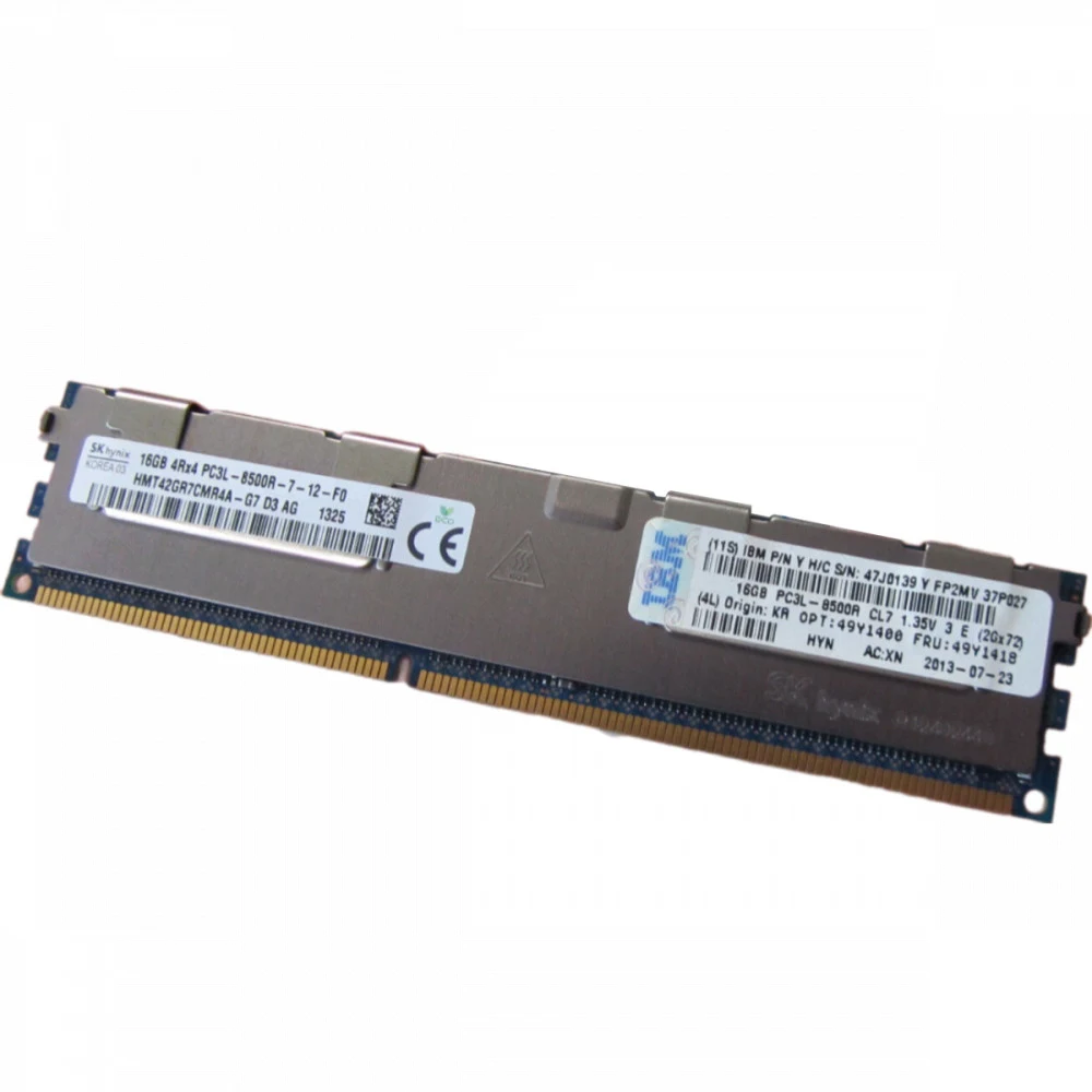 Оперативная память IBM 16GB (1x16GB, 4Rx4, 1.35V) PC3L-8500 CL7 ECC DDR3 1066MHz [49Y1400], 49Y1400 49Y1418 00D7089 49Y1382