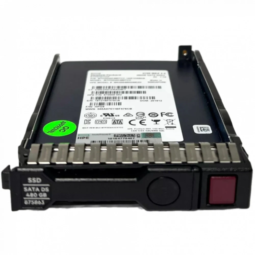 Жесткий диск HP 480GB SATA 6G MU SFF SC DS SSD [875470-B21], 875470-B21 875863-001