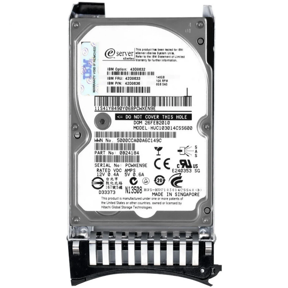 Жесткий диск IBM 146GB 10K SAS 2.5 HDD [42D0632], 42D0632 42D0633 42D0636 42D0617 42D0634 42D0618 42D0646 43X0864 42C0249 43X0865 42D0453 42D0632-REF 44W2200 44W2194
