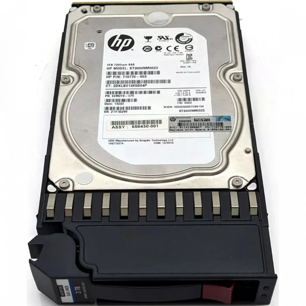 Жесткий диск HP P2000 3TB 6G SAS 7.2K LFF MDL HDD [QK703A], QK703A 656102-001 658430-001 658429-001 719770-003 790338-002