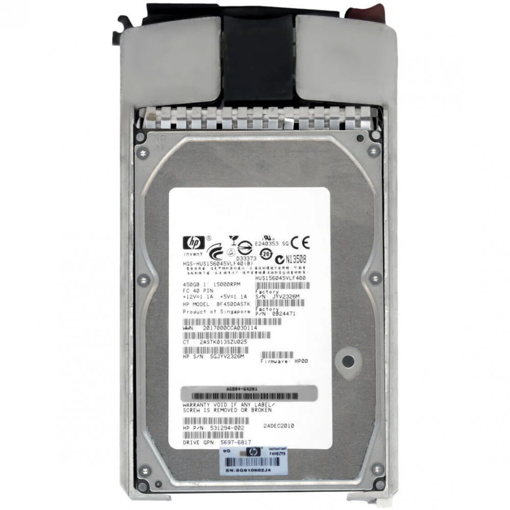 Жесткий диск HP 450GB 15K FC HDD [AG803B], AG803B AG803B-REF AG803A 454412-001 404396-003 BF450DA483 BF450DAJZR BF450DASTK BF450D6189 495277-005 531294-002 447186-003 AN595A AN596A 5697-6817 9CL004-