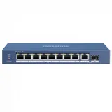 PoE Сетевой коммутатор | Интерфейс: PoE 8×RJ45 1Гбит/с / Uplink 1×RJ45 1Гбит/с / Uplink 1×SFP 1Гбит/с | Протокол: IEEE 802.3 / 802.3u / 802.3x / 802.3z / 802.3ab | PoE Стандарт: IEEE 802.3af / IEEE