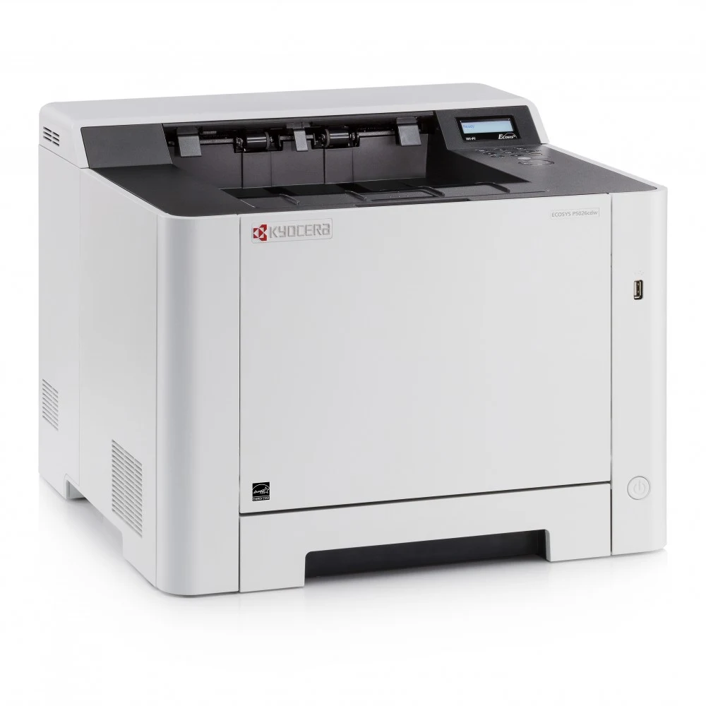 Принтер лазерный KYOCERA Цветной P5026cdn (A4, 1200 dpi, 512Mb, 26 ppm, дуплекс, USB 2.0, Gigabit Ethernet), , продажа только с доп. тонерами TK-5240K, TK-5240C, TK-5240M, TK-5240Y