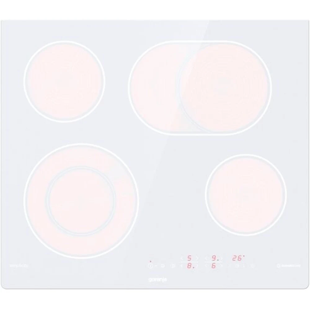 Встраиваемые электрические панели GORENJE/ Встраиваемые электрические панели GORENJE ECT643SYW сесорное управление, (шхвхг): 59,5 ? 5,4 ? 52 см, без рамки, белый