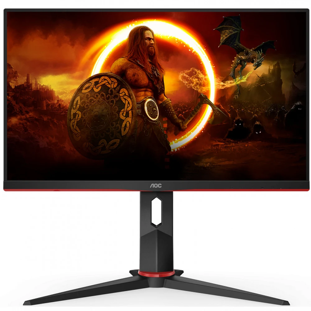 Профессиональный Монитор Игровой с Частотой 165 Герц 23,8" AOC 24G2SU/BK VA 1920x1080 165Hz 350cdm 1ms 3000:1 80M:1 VGA DP 2xHDMI 4xUSB Hub Встроенные колонки 2x2W, Функция поворота и регулировки вы