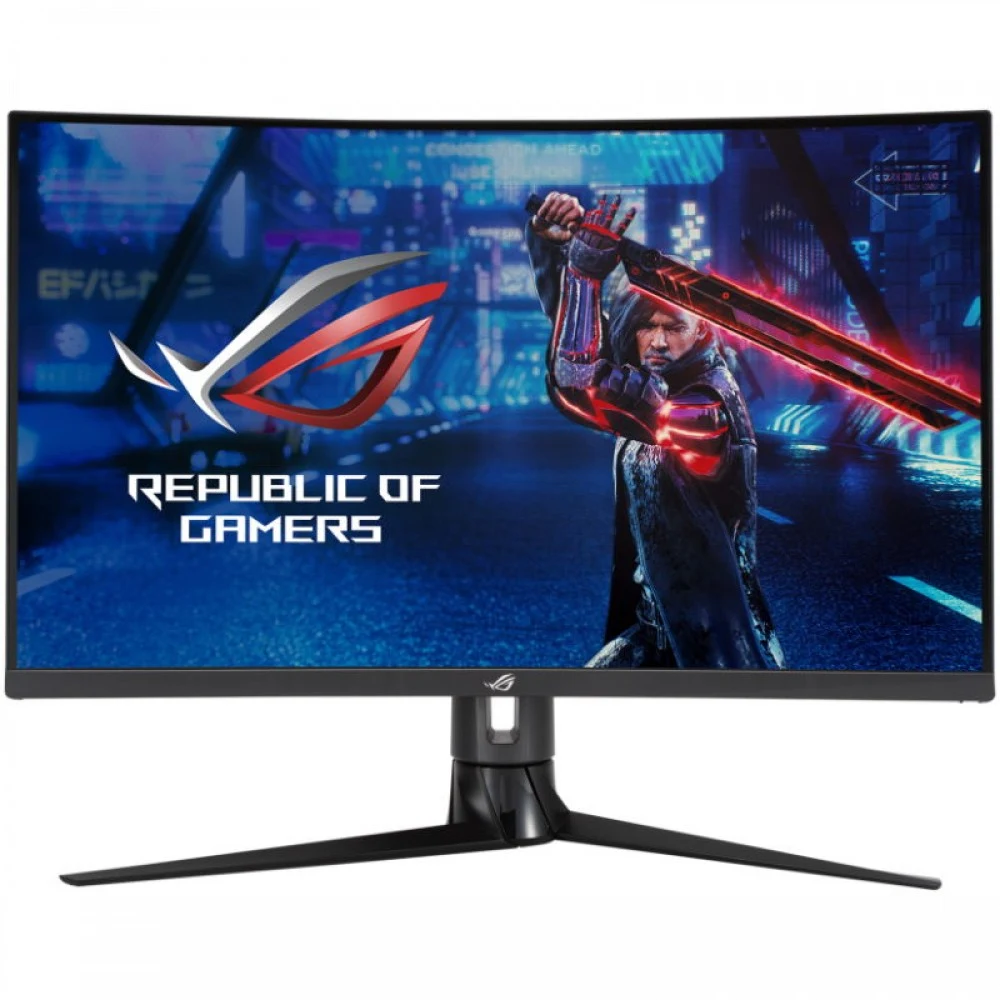 ASUS ROG Strix XG32VC Curved Gaming Monitor 31.5", WQHD (2560 x 1440), 170Hz* (Above 144Hz), 1ms MPRT, Extreme Low Motion Blur Sync, 125% sRGB, FreeSync Premium Pro, DisplayHDR™ 400, USB Type-C, KVM