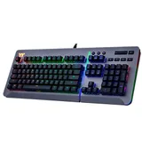 Клавиатура Thermaltake Level 20 Space Gray (Silver Switch) Клавиатура, Thermaltake, Level 20 Space Gray (Silver Switch), KB-LVT-SSSRRU-01, Игровая, Механические клавиши, Подсветка RGB, USB, Размер: