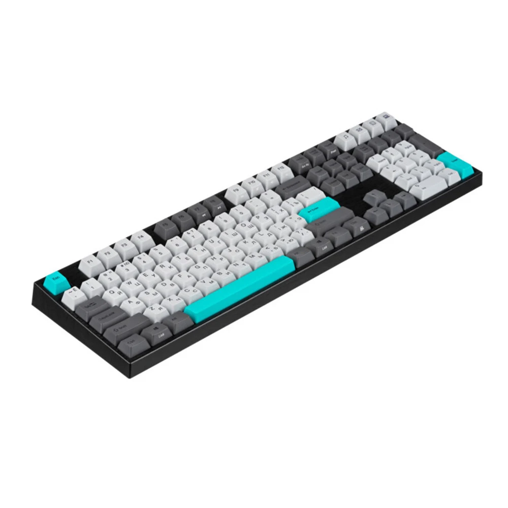 Клавиатура, Varmilo, Moonlight V2, VEA108, Cherry MX Blue, A26A023D2A3A06A007, Механическая, Подсветка, 442*137*36мм, Англ/Рус, Серый