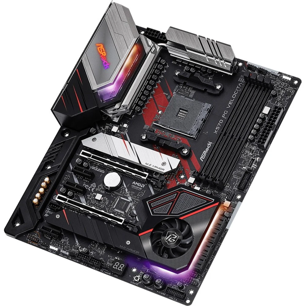 X570 PG VELOCITA, Socket AM4, AMD X570, 4xDDR4-3200, HDMI+DP, 2xPCI-Ex16, 3xPCI-Ex1, 8xSATA3(RAID 0/1/10), 2xM.2, 8 Ch Audio, 1x2.5GLan, WiFi, (0+4)xUSB2.0, (7+4)xUSB3.2, (1+1)xUSB3.2 Type-C™, 1xPS/
